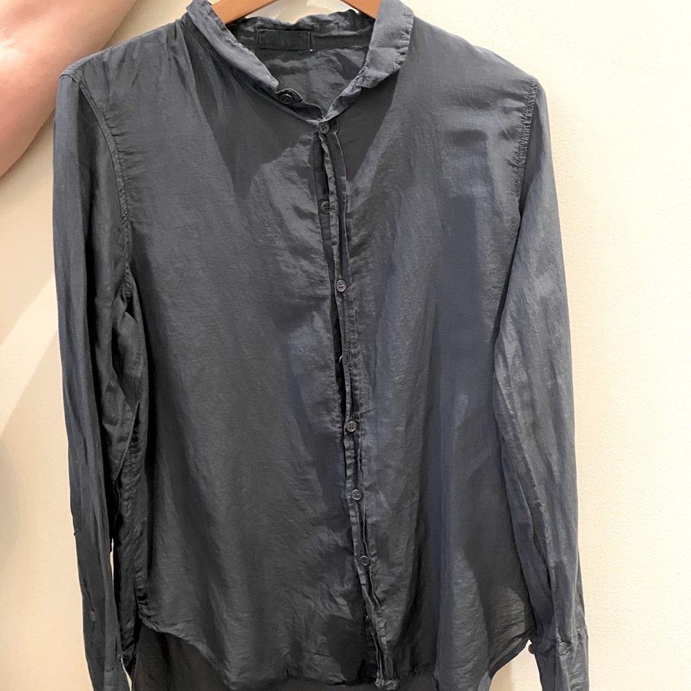 Black washable silk blouse